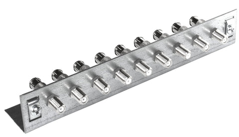 Piesă împământare, 9 conectori, cf. EN 60728-11, QEW-12