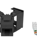 Conector tată neecranat RJ45, Cat.6 (SFA) negru