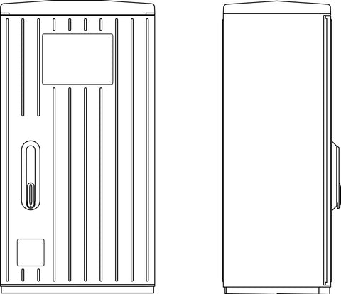 Dulap pol. striat RAL7035,măr00X,180°, IP44,460x869x320mm