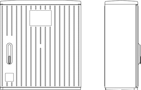 Dulap pol. striat RAL7035 ,măr 1,180°, IP44,785x869x320mm