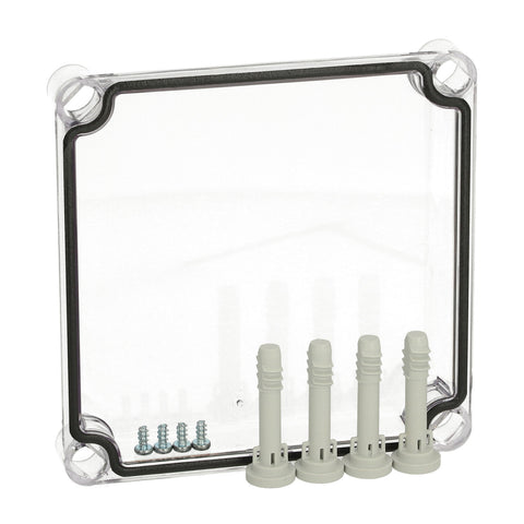 Capac 190x190x30 scund transparent cu şuruburi cu cap normal