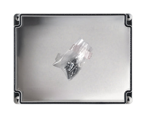 Cutie din ABS cu capac gri şi balamale, 187x122x90mm