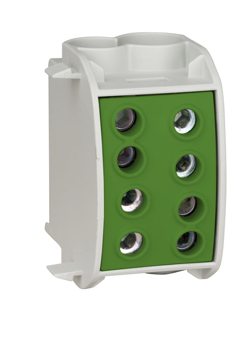 Clemă derivaţie, 70mm², 1p., galben/verde