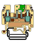 Clemă deconectabilă bej, tip MPS.4/0,2-6 mm²