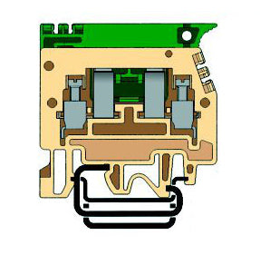 Clemă cu fuzibil tip SFR.4, bej/0,2-6 mm²
