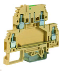 Clemă dublu etajată tip DAS.4, bej/0,2-4 mm²