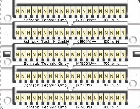 Etichete pentru cleme şir "N" (100x)