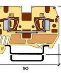 Clemă de nul, conex. elastică, HMM.2, albastru, 0,2-2,5 mm²