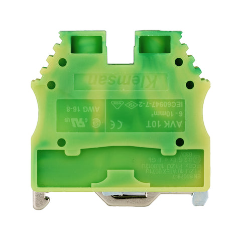 Clemă de împământare tip AVK 6/10 T, galb/verde, 6-10 mmp