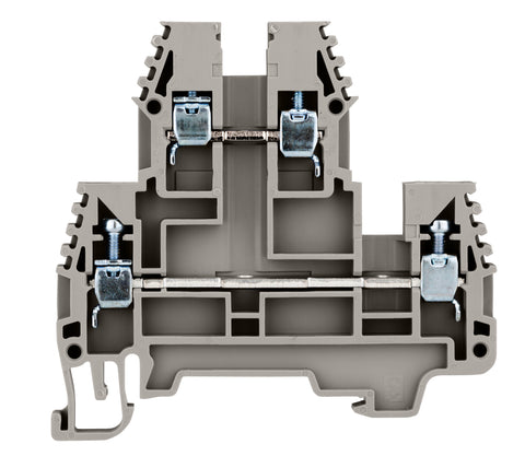 Clemă dublu etajată, gri, tip PIK 2,5 N, 2,5mm²