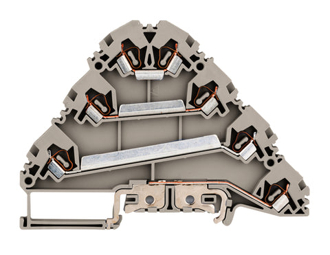 Clemă con. elast. instal., gri, YBK 2,5-3FT, 3P+PE, 2,5mm²