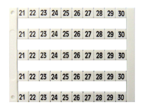 Etichete inscripţ. oriz. DEKAFIX DY5 21-30 (50 etichete)