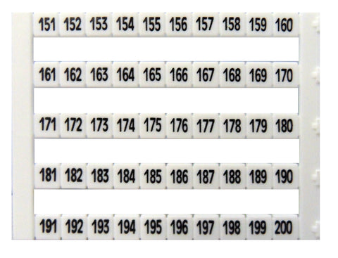 Etichete inscripţ. oriz. DEKAFIX DY5 151-200 (50 etichete)