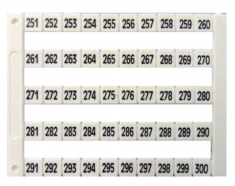 Etichete inscripţ. oriz. DEKAFIX DY5 251-300 (50 etichete)