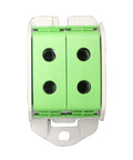 Clemă dublă Al-Cu,1 p. verde, 50mmp / 35mmp cu pin