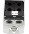 Clemă dublă Al-Cu,1 p. negru, 185mmp / 150mmp cu pin