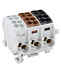 AL/CU-Main branch terminal, 25mm², 3-pole, isolated
