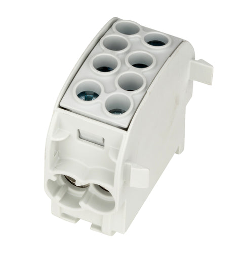 Clemă de derivaţie Cu-Al, 35mmp, 1p. izolată-gri