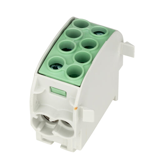 Clemă de derivaţie Cu-Al, 35mmp, 1p. izolată-galben/verde