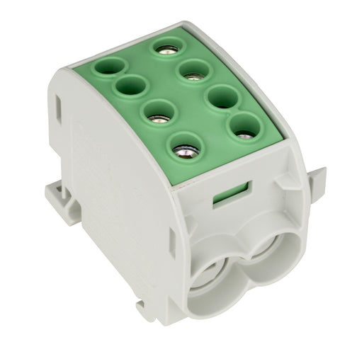 Clemă de derivaţie Cu-Al, 70mmp, 1p. izolată-galben/verde