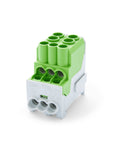 Earth branch terminal, 1-pole,100A, in. 2x25mm², out.6x10mm²