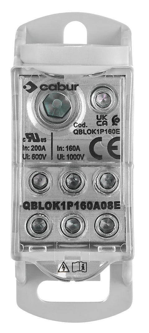 Clemă deriv. 1 pol 160A, intrare 1x70 mm², ieşire 7x16 mm²