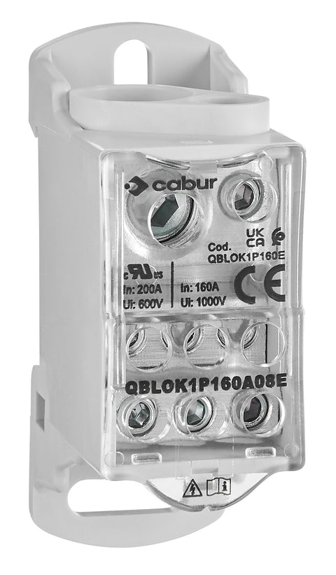 Clemă deriv. 1 pol 160A, intrare 1x70 mm², ieşire 7x16 mm²