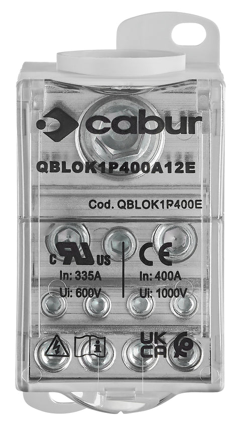 Clemă 1 pol 400A, 1x185 mm²/2x35 mm²+5x16 mm²+4x10 mm²