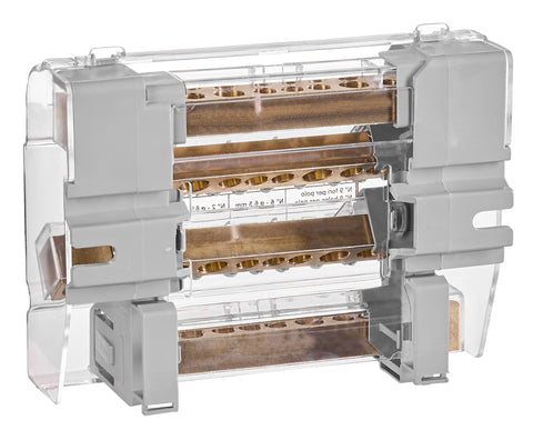 Distribuitor 4 poli 160A, per pol:1x50 mm²/2x35 mm²+6x16 mm²