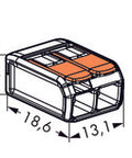 Conector doză Wago 2x 0.2-4mm²