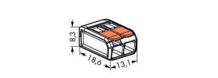 Conector doză Wago 2x 0.2-4mm²