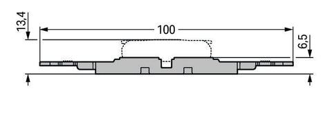 Mounting carrier with strain relief, 2-way, screw mounting