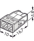 Conector doză Wago push 2x 0.5-2.5mm²