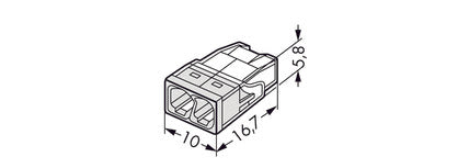 Conector doză Wago push 2x 0.5-2.5mm²