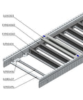 Aluminium H/C rail for 40mm Wiring Ducts 4 Unit-Wide