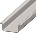 DIN-rail high, unperforated, sendzimir zinced