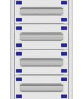 Cadru montaj compl. 1-18UV, 6 şine, plastr.plastic