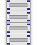 Cadru montaj compl. 1-24UV, 8 şine, plastr.plastic