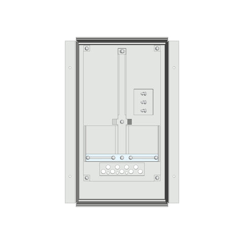 Meter box insert 1-row, 1 meter board / 9 Modul heights