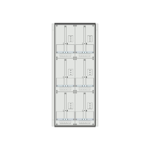 Meter box insert 3-rows, 6 meter boards / 24 Modul heights