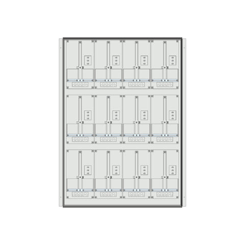 Meter box insert 3-rows, 12 meter boards / 27 Modul heights