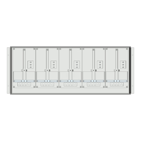 Meter box insert 1-row, 5 meter boards / 9 Modul heights