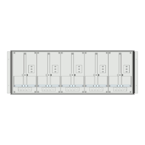 Meter box insert 1-row, 5 meter boards / 8 Modul heights