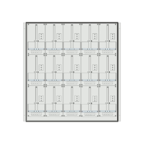 Meter box insert 3-rows, 15 meter boards / 25 Modul heights