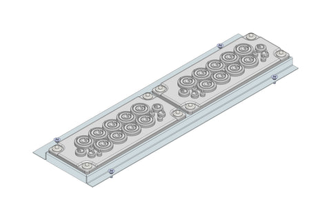 Push through gland plate IP20C, 18x 18-30 mm cable glands