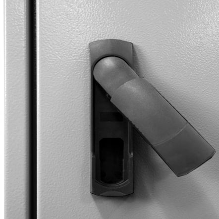 Ramă înseriabilă+uşă 1A-42, A=400mm+placă sp.+mâner rot.IP54