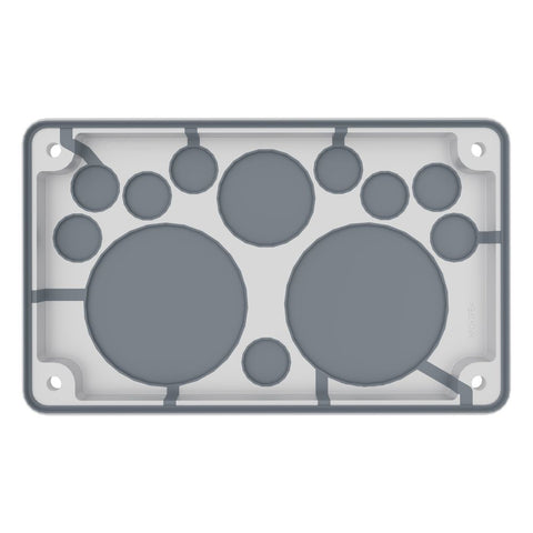 Cable entry gland plate, IP55, 9xØ3-20, 1xØ3-40, 2xØ3-70mm