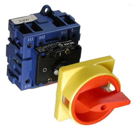 Comutator pentru oprire de urgenţă, 3 poli, 25A, 7,5kW