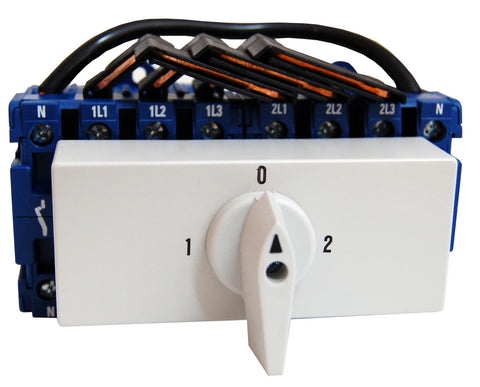 Comutator modular 4-poli, 80A, 30kW, 1-0-2