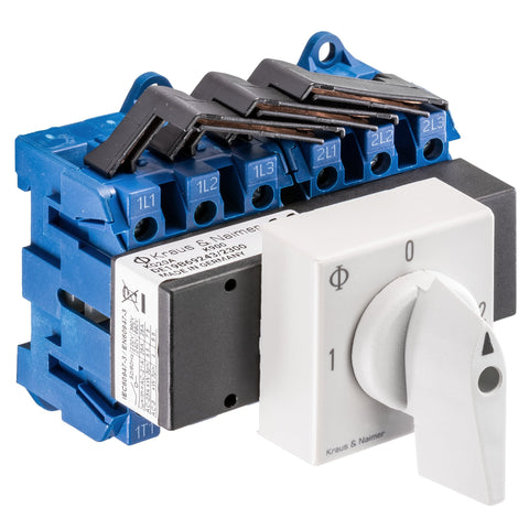 Comutator modular 3-poli, 32A, 11kW, 1-0-2